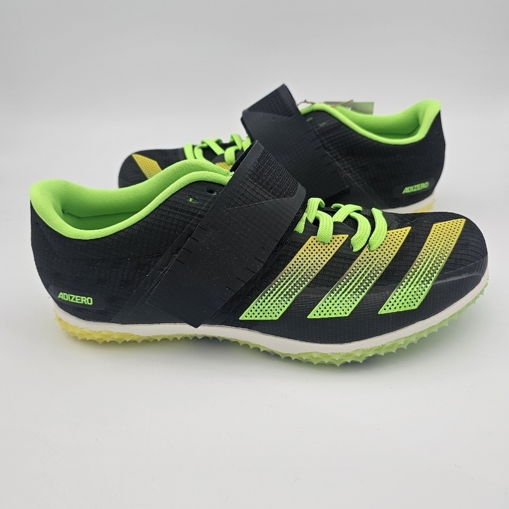 Adidas Adizero High Jump 'Black Solar Green' Track Shoes Men's Size 5